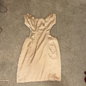 Oh Polly Champagne Dress Size US 4